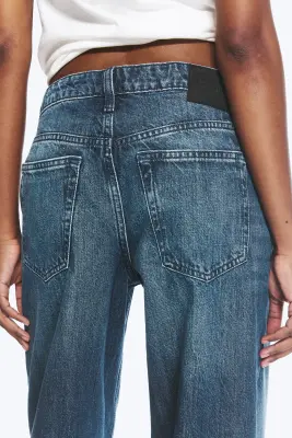 Jean jambe large taille basse Ample - Sailor Blue - Bleu moyen — photo 3