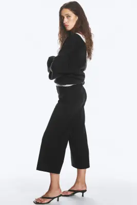Cropped suiting trousers - Noir — photo 3