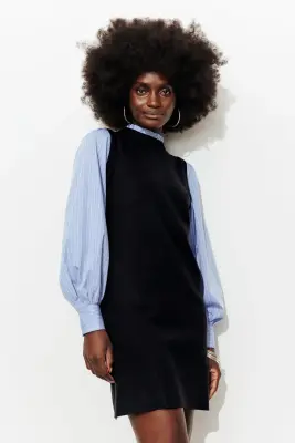 Robe tricot à effet superposé — photo 3