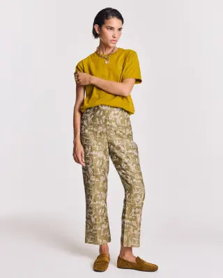 Pantalon Sego imprimé Toile de jeu kaki — photo 1