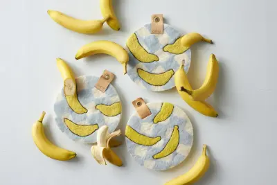 Dessous de plat Art Bananas en laine 21 cm – Aveva — photo 3