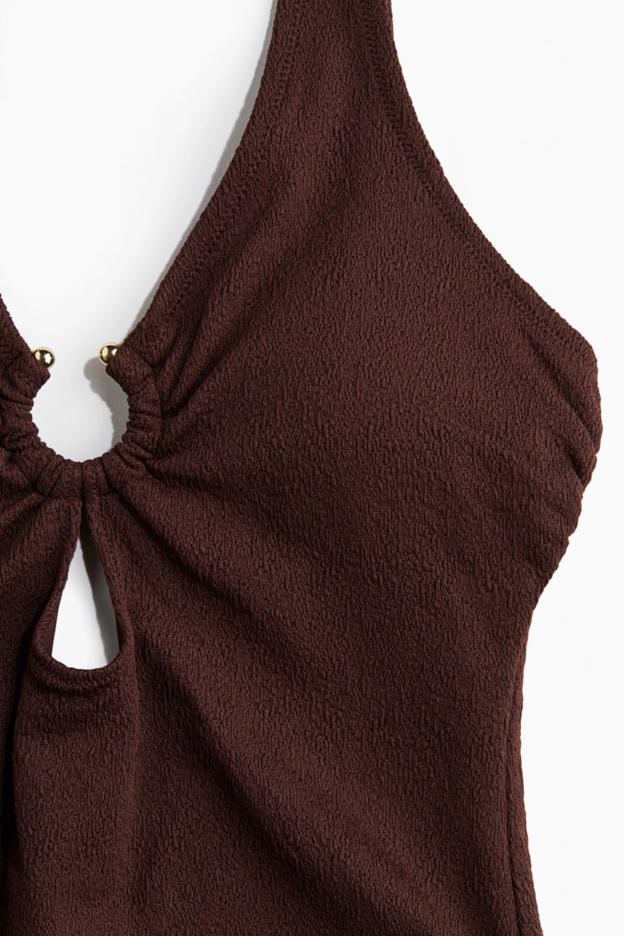 Maillot de bain paddé High Leg - Marron foncé