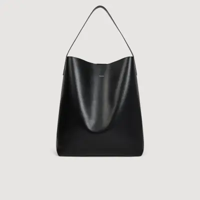 Sac hobo en cuir à logo