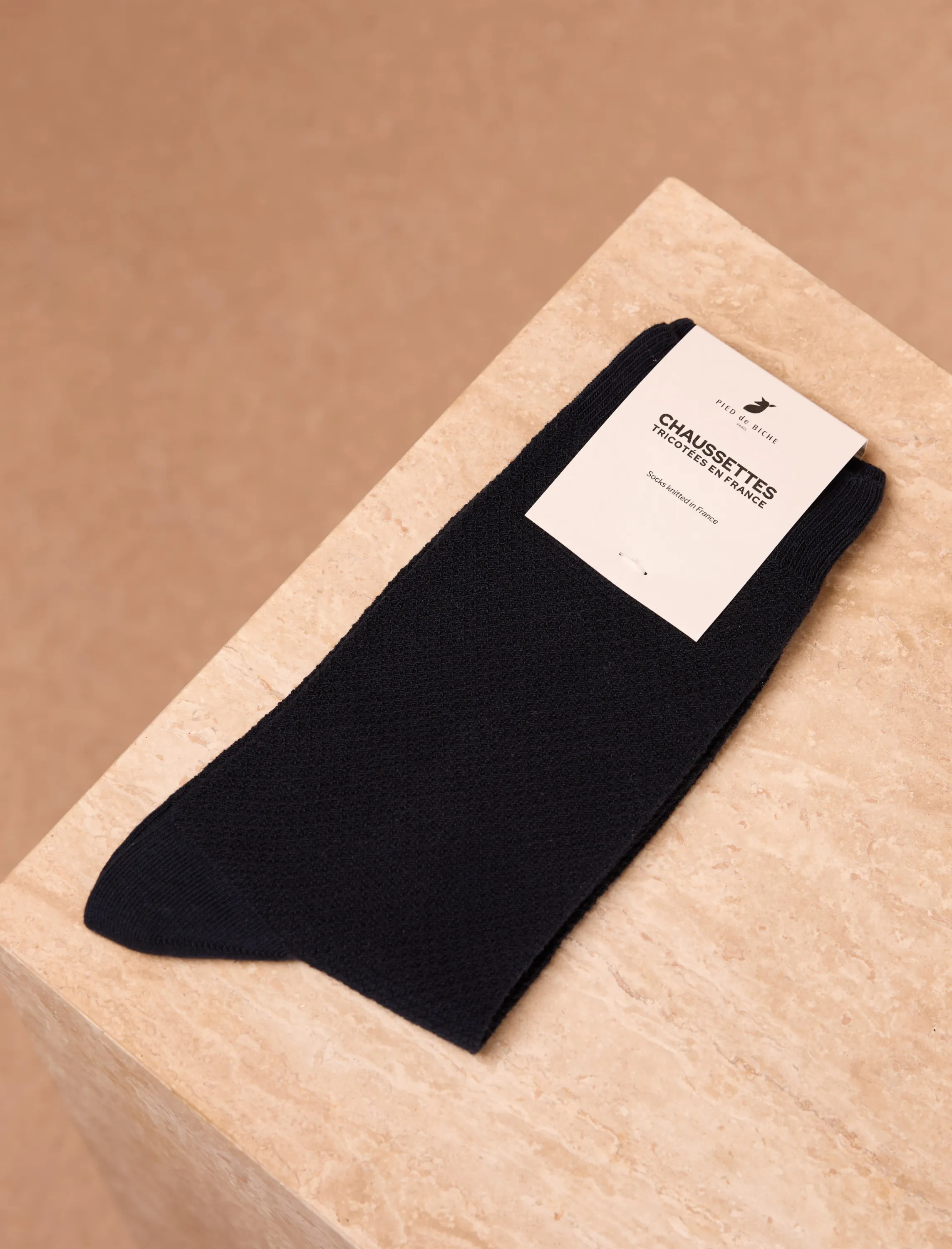 Chaussettes nid d'abeille - Navy