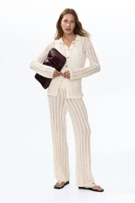 Chemise façon crochet - Beige clair — photo 1
