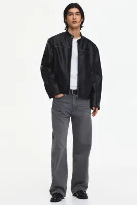Veste racing en tissu enduit - Noir — photo 1