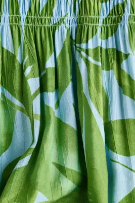 Jupe midi texturée - Vert/feuilles — photo 3