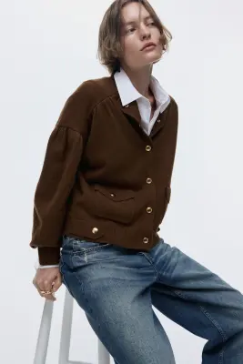 Gilet oversize - Marron — photo 3