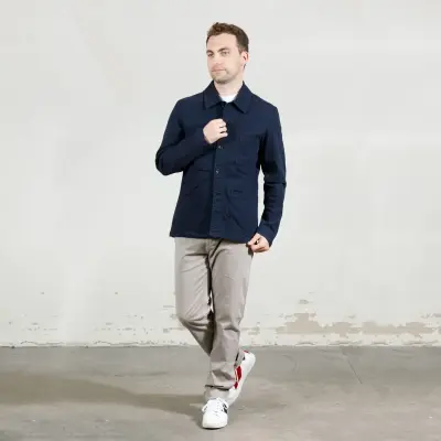 Veste workwear à tissu sergé brossé 2A/5C - Navy — photo 5