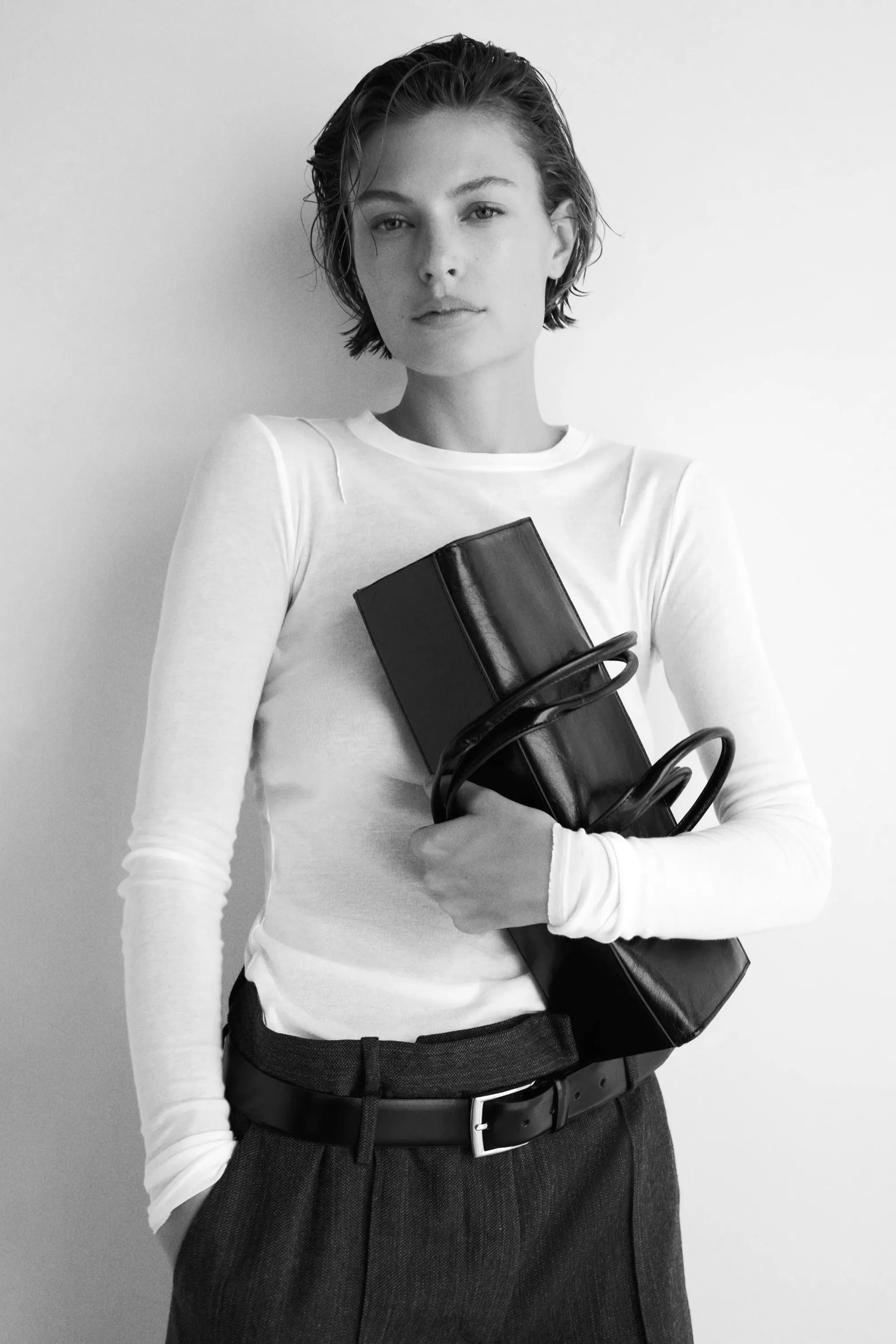 Top en coton pima - Blanc