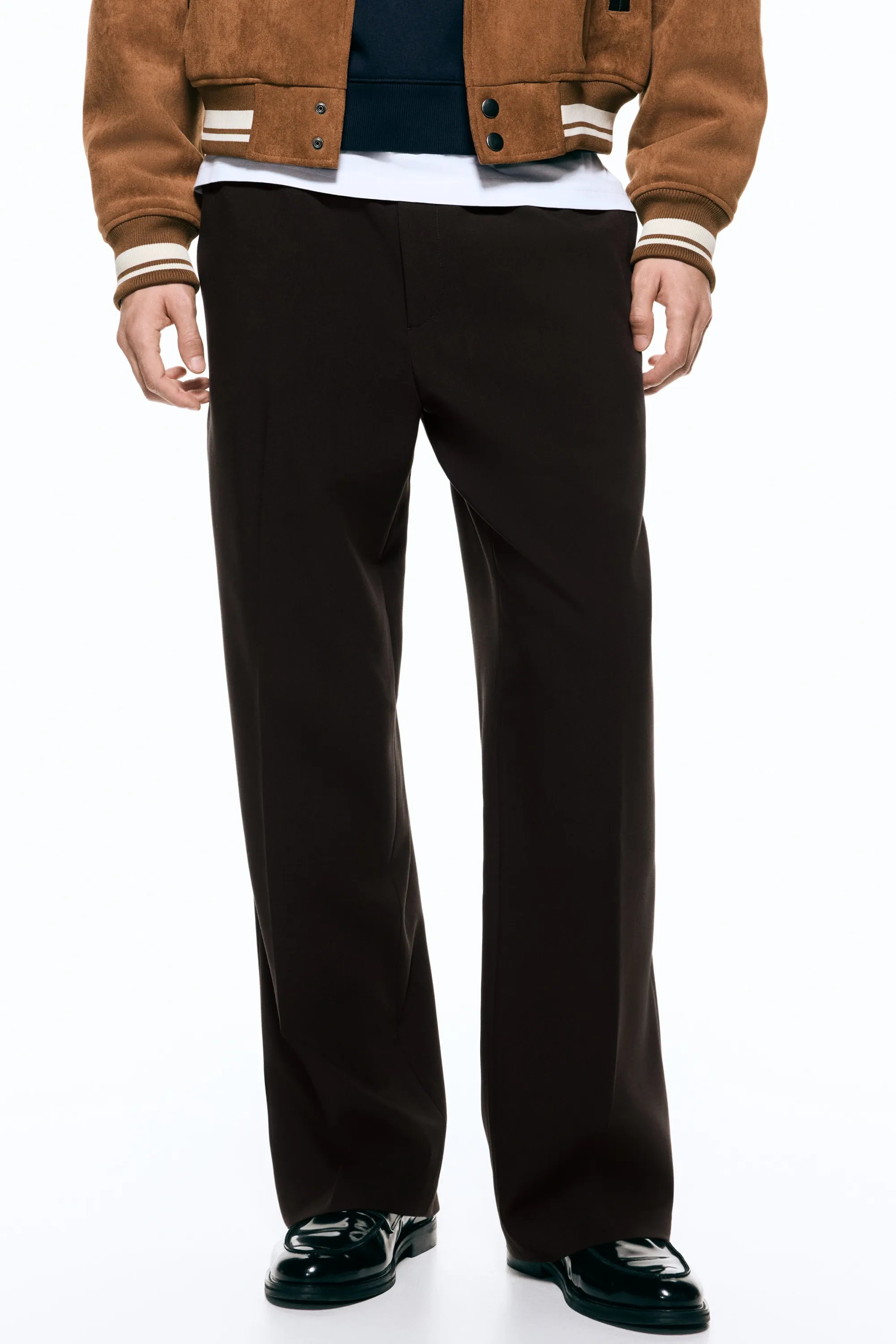 Pantalon Relaxed Fit - Marron foncé