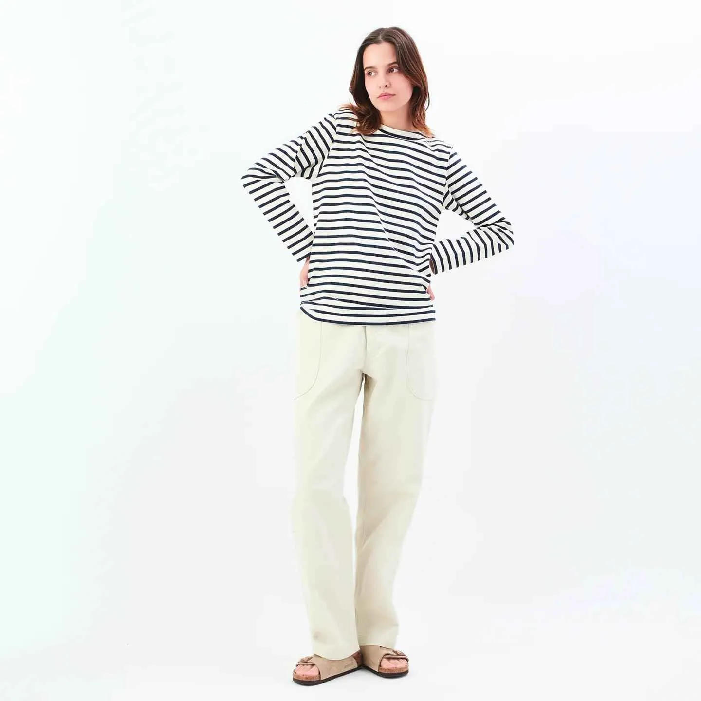 Pantalon marin en coton Orcival