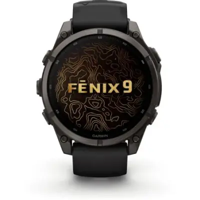 Garmin Fenix 9 amoled 47mm sapphire Titane Carbon Gray DLC bracelet noir 010-04762-11 — photo 2