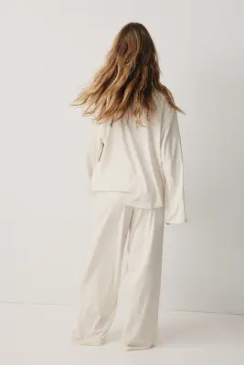 Pyjama en modal mélangé - Crème — photo 3