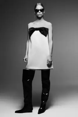 Robe bandeau avec nœud devant - Blanc — photo 1