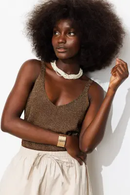 Pull-débardeur pailleté Femme — photo 2