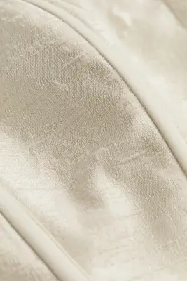 Top corset en tissu jacquard - Crème — photo 4