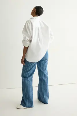 MAMA Wide Low Waist Jeans - Bleu denim/rayé — photo 3