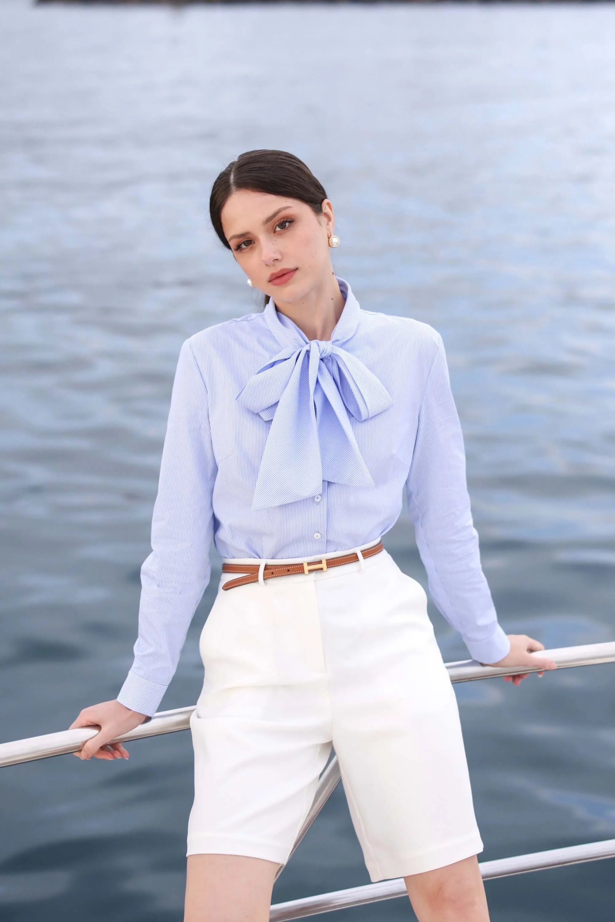 Kira Cotton Blouse - Stripes