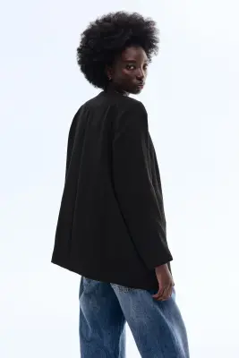Blazer sans col - Noir — photo 3