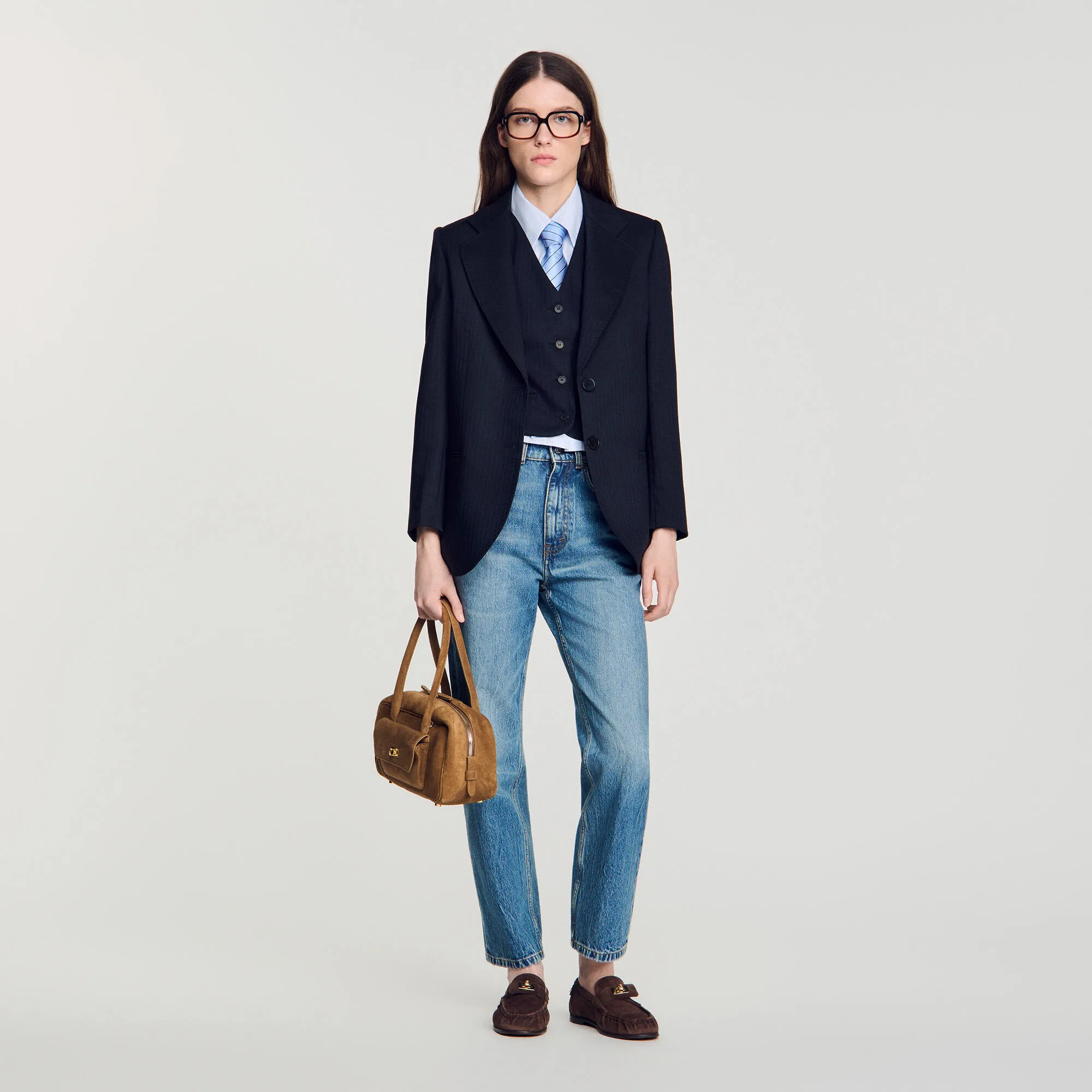 Veste de tailleur à rayures