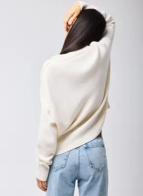 Pull Milk Col Rond Manches Longues en Laine / Cachemire — photo 4