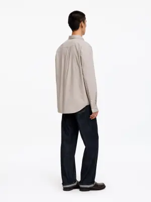 Chemise décontractée à carreaux - Beige — photo 2