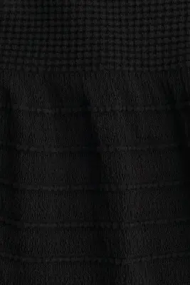 Jupe en maille texturée - Noir — photo 4