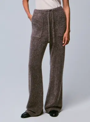 Pantalon Beige en Alpaga / Polyamide / Elasthanne — photo 2