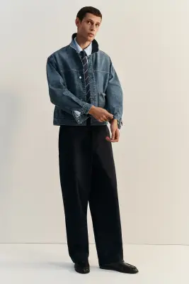 VESTE-CHEMISE EN DENIM - BLEU — photo 5