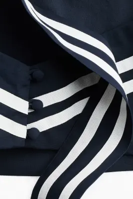 Crop top dos nu - Bleu marine — photo 3