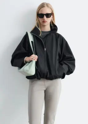 Veste zippée en sergé - Noir — photo 2
