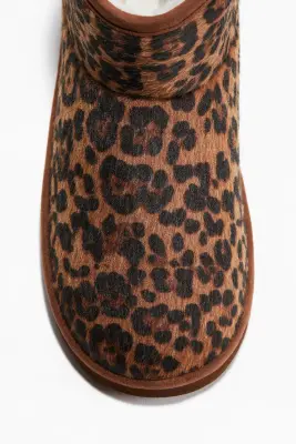 Bottines chaudement doublées - Marron/motif léopard — photo 2