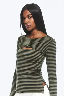 Boléro superposé deux pièces - Dusty Khaki Green — photo 1