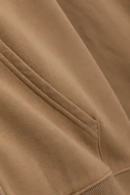 Sweat à capuche zippé oversize et épais - Beige foncé — photo 3