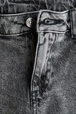 Slim Straight Regular Waist Jeans - Gris denim foncé — photo 4