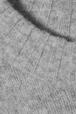 Pull oversize en maille - Gris chiné — photo 4