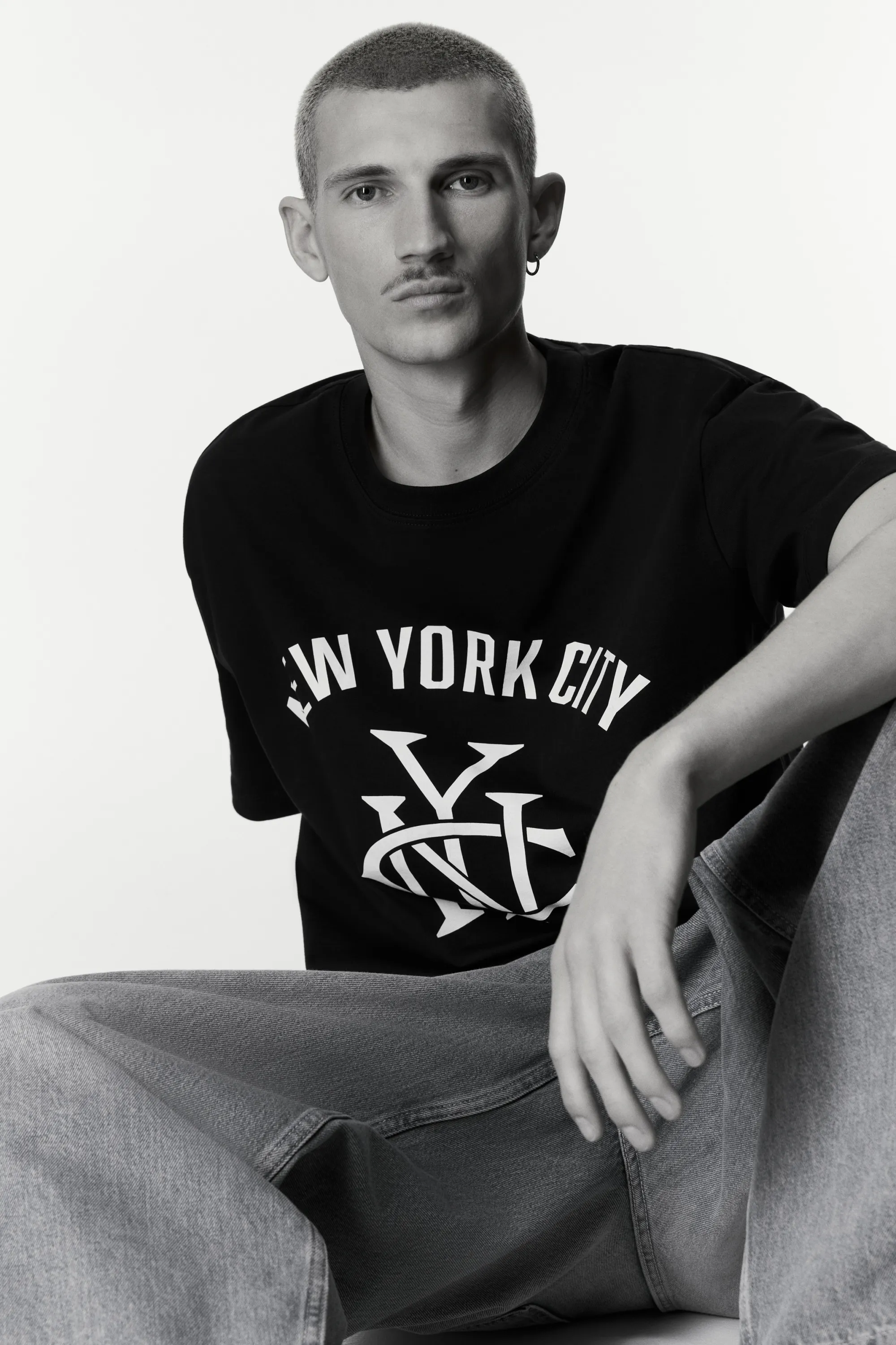 T-shirt imprimé Loose Fit - Bleu foncé/New York City