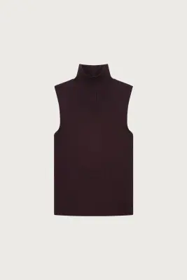 HAUT COL MONTANT MAILLE VISCOSE — photo 1