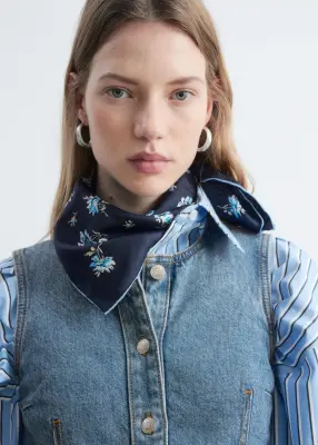 Robe boutonnée à l’avant en denim - Bleu — photo 2