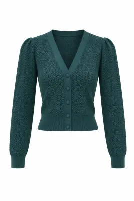 Clary Knit Cardigan - Green — photo 4