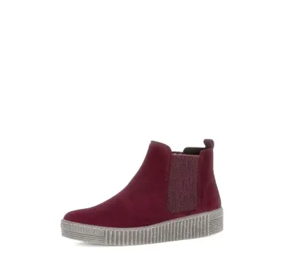 Bottines Gabor 73.731.15 Rouges - Cuir Lacets Grande Pointure Femme — photo 1
