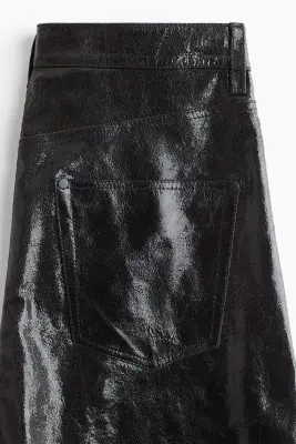 Pantalon en cuir - Noir — photo 2