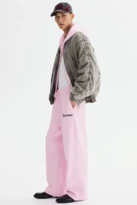 Pantalon jogger Relaxed Fit en coton - Rose/Just Love — photo 3