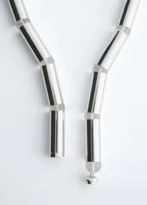 Collier en laiton poli - Argenté — photo 2
