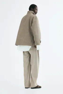 Manteau à col entonnoir - Taupe — photo 4