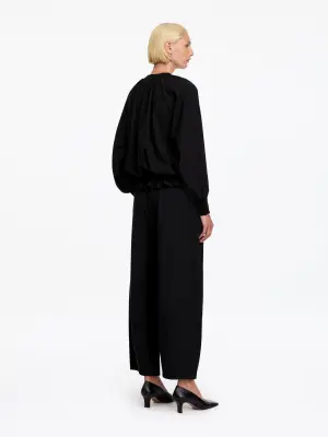 Blouse smockée - Noir — photo 1