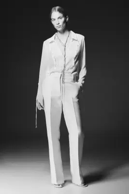 Pantalon chic avec taille haute - Blanc — photo 1