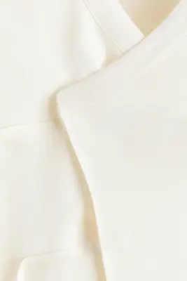 Blouse frangée en viscose - Crème — photo 4