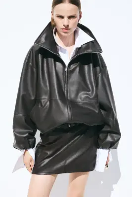 Veste oversize - Marron foncé — photo 2